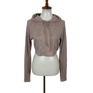 Gymshark Womens Crop Top Large Long Sleeve Hooded